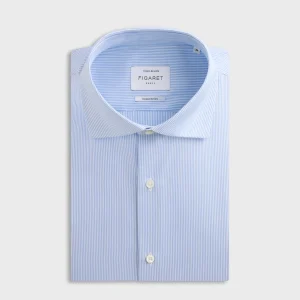 Chemise Ajustée rayée bleue