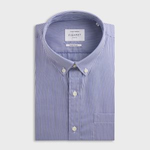Chemise Classique rayée bleue