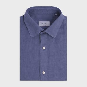 Chemise Auguste en lin bleu