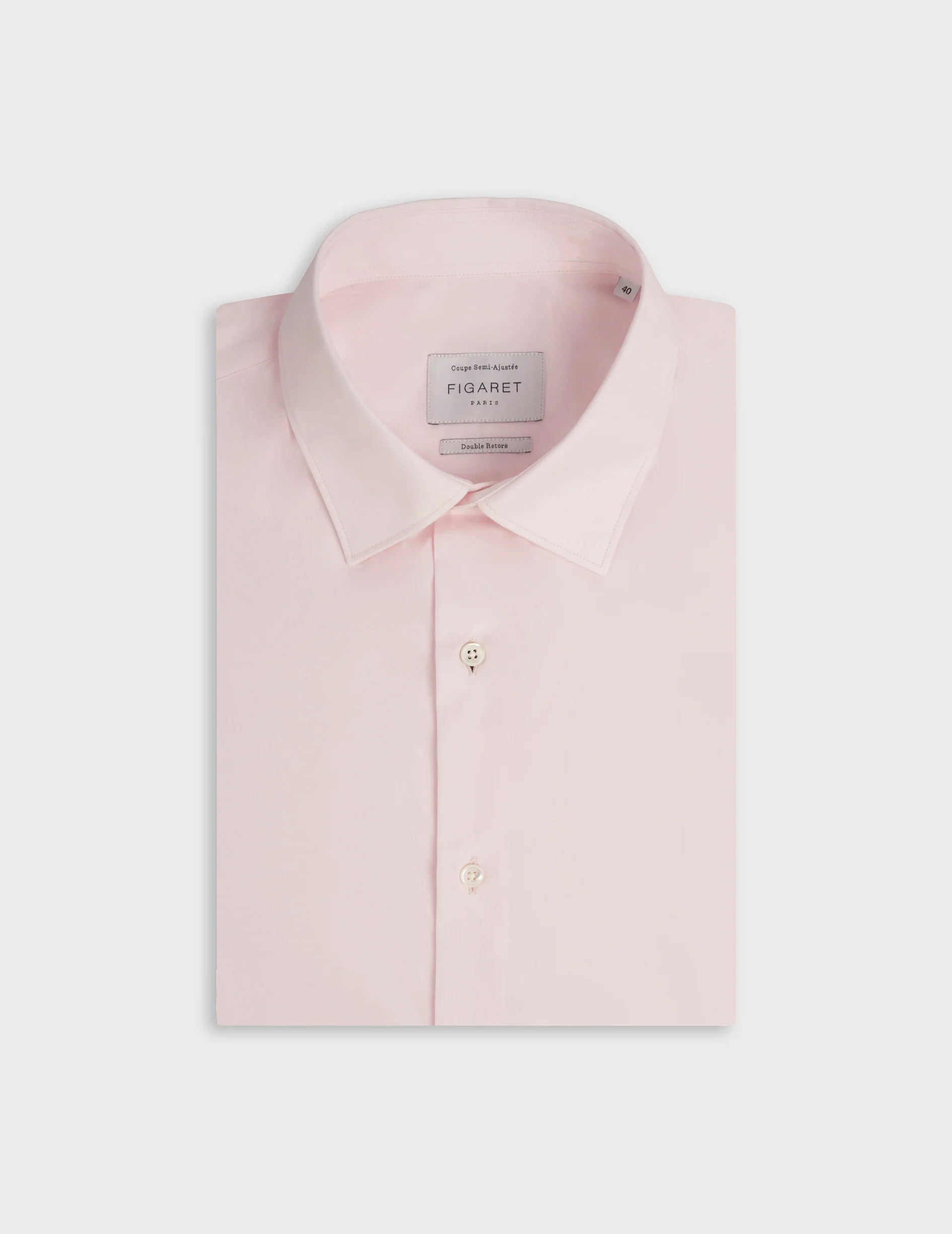 Chemise semi-ajustée rose – Image 2