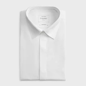 Chemise Ajustée gorge cachée blanche