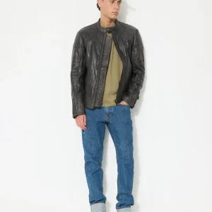 BLOUSON NEW BIKER GRIS