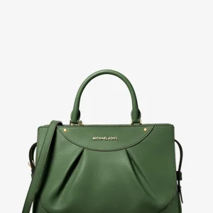 MICHAEL KORS Sac Enzo de taille moyenne en cuir Vert amazone