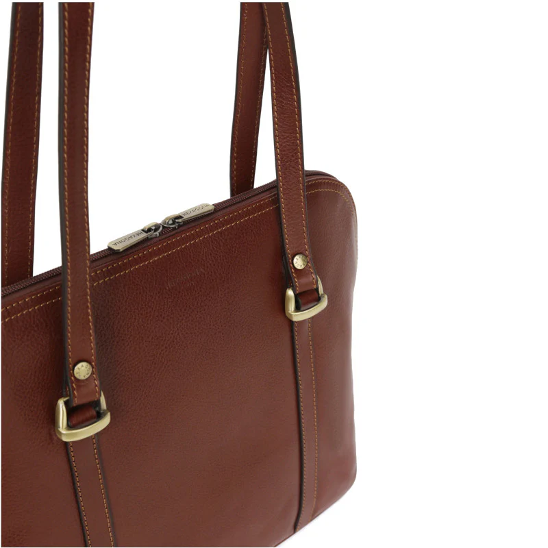 HEXAGONA Sac porté épaule 2 anses - A4 - Cuir – Image 5