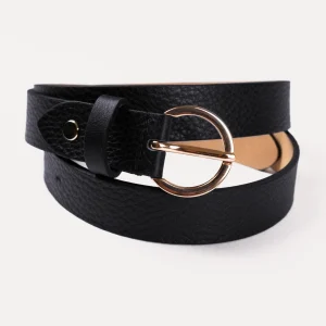 Ceinture en cuir bleu nuit