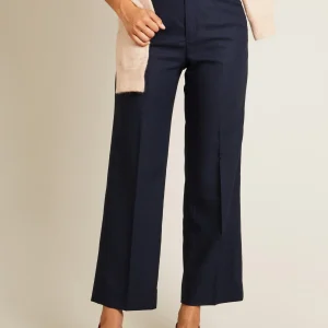 Pantalon flare bleu marine