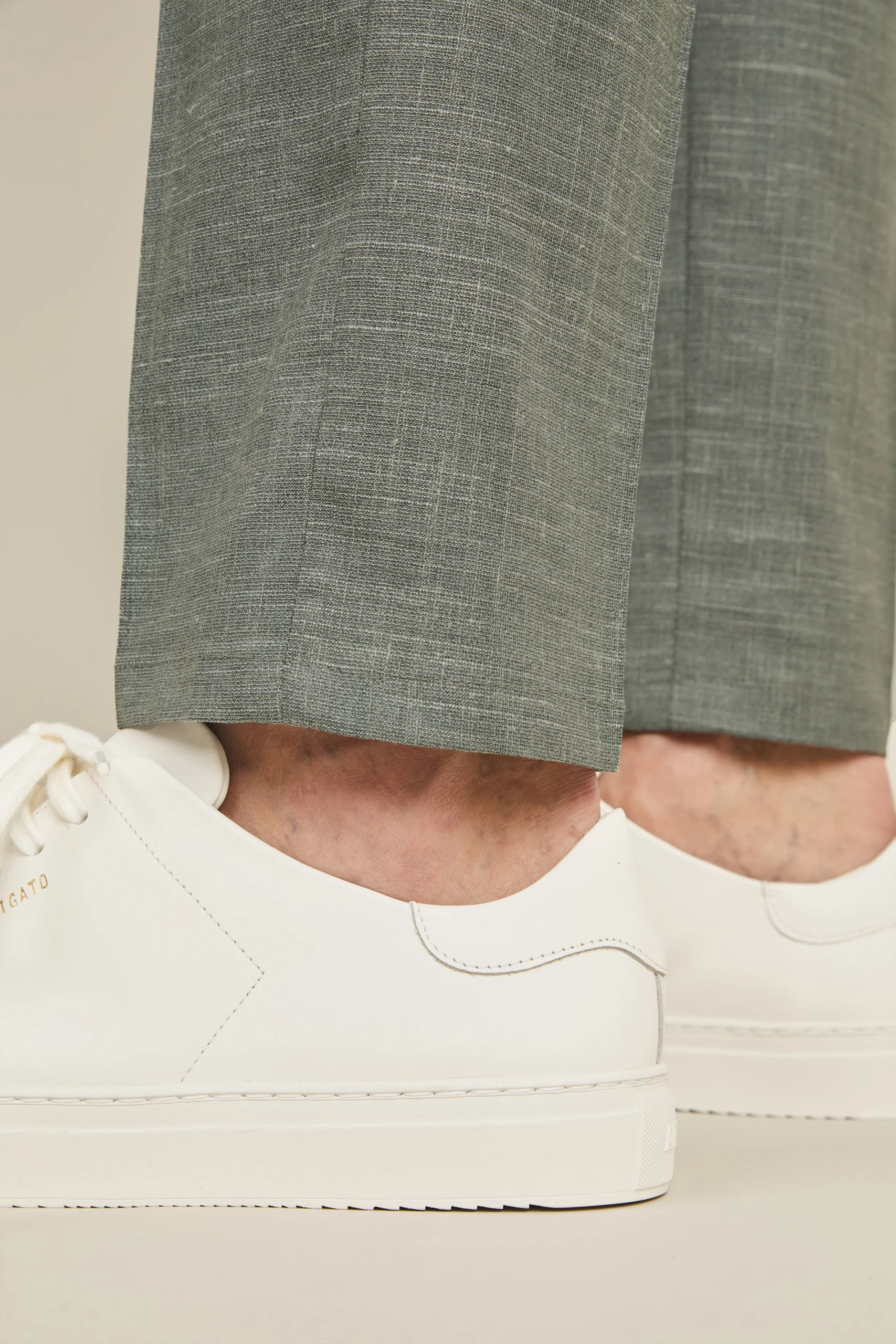 Pantalon à pinces léger vert – Image 7