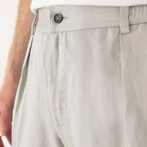 Pantalon à pinces léger gris clair
