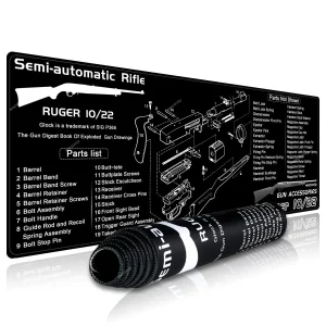 Tapis de Souris  Gun Cleaning XXL Antidérapant à Bords Cousus