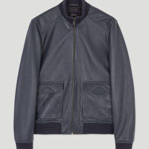 Blouson Cuir Arthur Indigo
