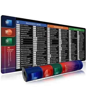 Tapis de Souris Raccourcis Excel, Word, PPT Français