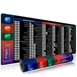 Tapis de souris raccourcis Office – Word, Excel, PowerPoint (anglais)